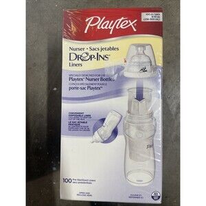 Playtex Nurser Drop In Liners 8-10 oz 100 Count 1 month supply  NEW SEALED BOX!